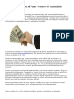 Aprender A Operar en El Forex - Conocer El Vocabulario Básico