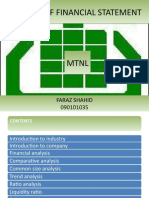 Analysis of Financial Statement Analysis of Financial Statement