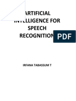 Download Artificial Intelligence for Speech Recognition by tabassumirfana SN30102999 doc pdf