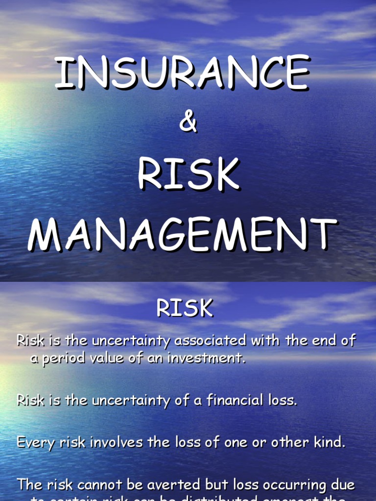 Understanding Insurance and Risk Management | PDF | Insurance | Risk