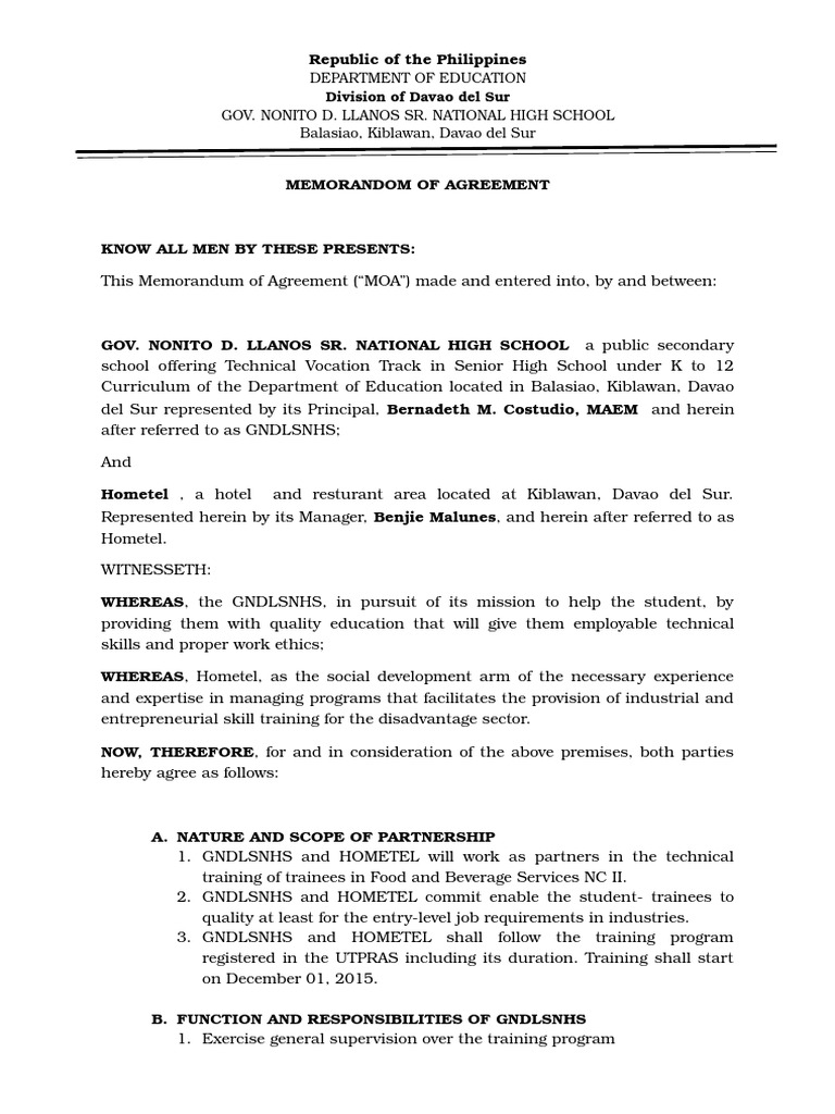 Moa | Secondary School | Government