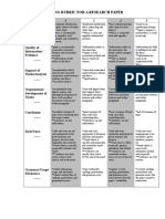 Stage 2 - Paper Rubric