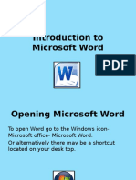 Microsoft Word Introduction