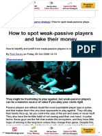 PKR _ How to Spot Weak-passive Players and Take Their Money
