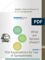 Excel Spreadsheets - How To Ensure 21 CFR Part 11 Compliance