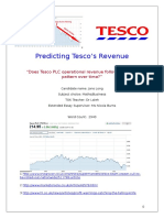 Predicting Tesco's Revenue Pattern Over Time