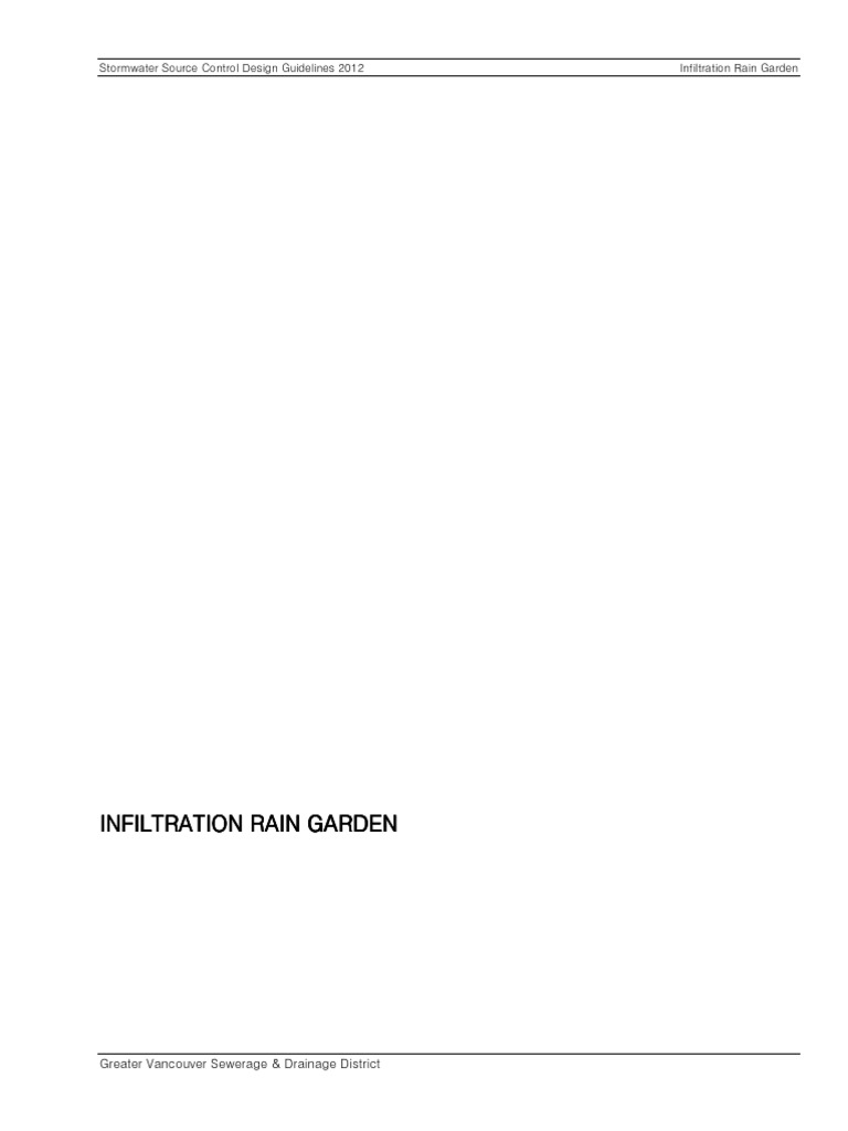Infiltration Rain Garden Design Guidelines | PDF | Storm Drain | Stormwater