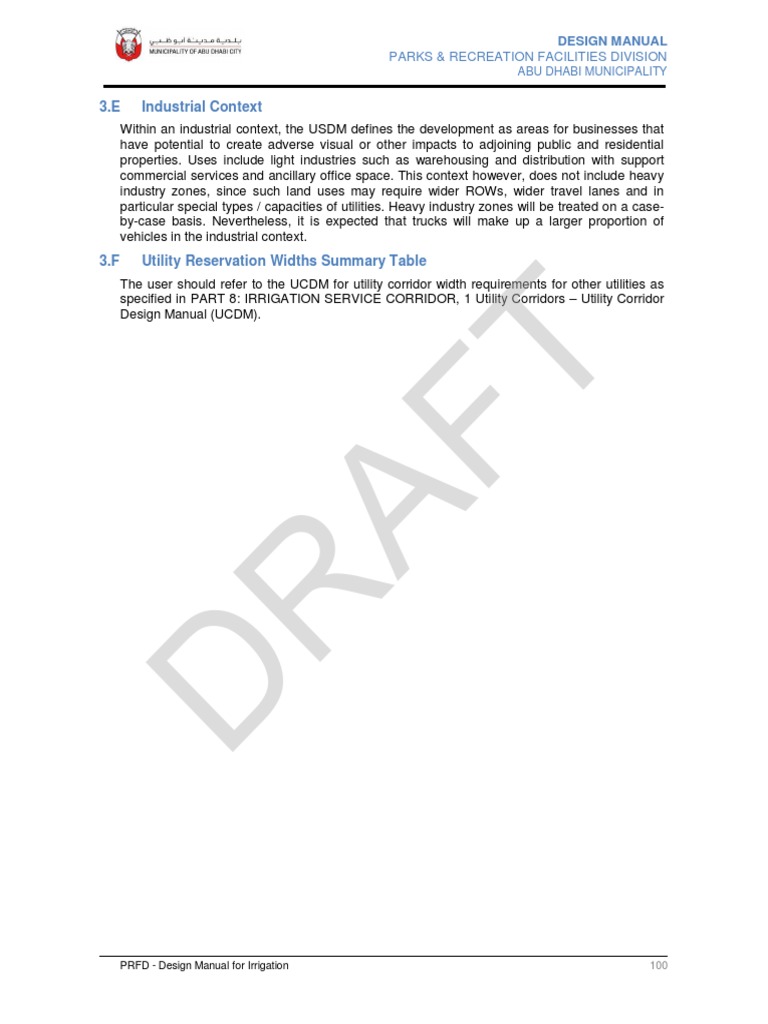 Abu Dhabi Utility Corridor Design Manual | PDF