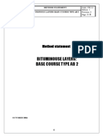 Bituminouse Layers: Base Course Type Ab 2: Method Statement