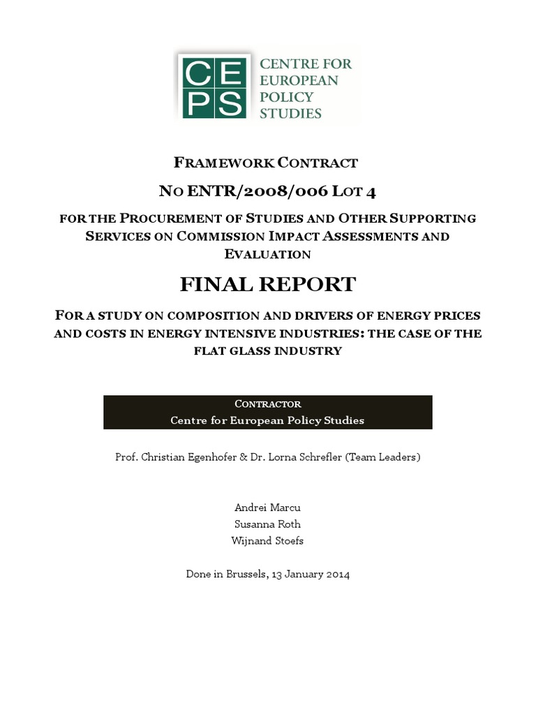 Float Glass Manufacturing Cost PDF Glasses Materials