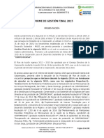 Informe de Gestión Final 2015