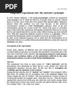 MILGRAM 'S Experiment ENG