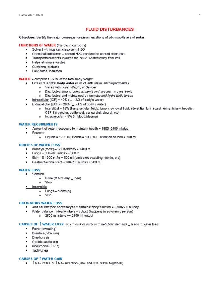 Fluids and Electrolytes Pathophysiology Nursing | PDF | Angiotensin ...