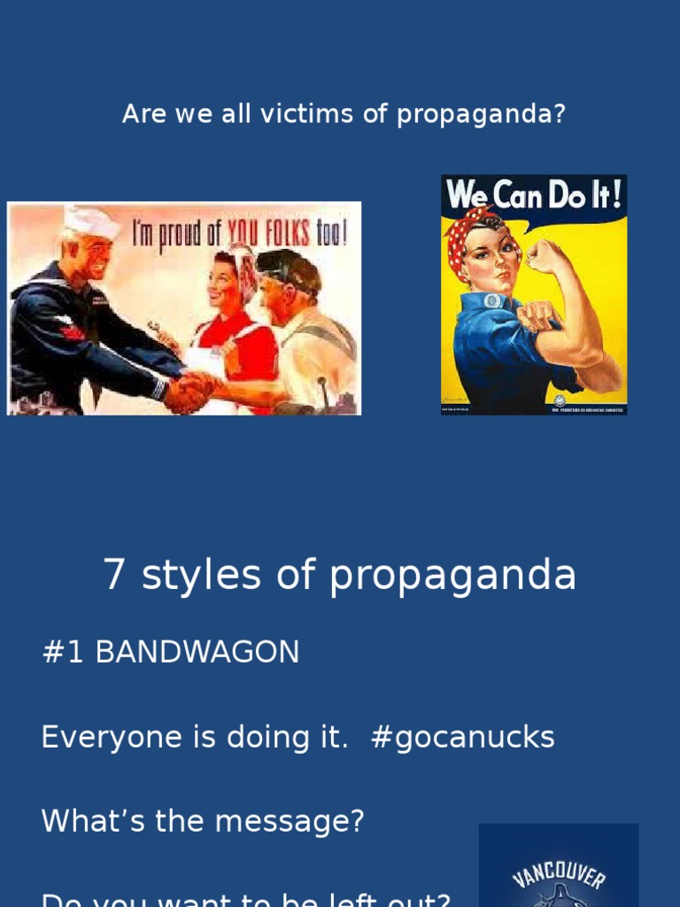 7 Propaganda Styles Explained | PDF