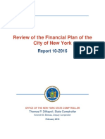 Review of The Financial Plan of The City of New York: Report 10-2016