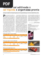 ORÇAMENTO REAL - Reboco Cal Aditivada x Cal Líquida x Argamassa Pronta