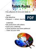 Art Room Rules and Expectations
