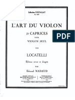 Locatelli - L Arte Du Violon - 25 Caprices For Violin Solo Edouard Nadaud Score