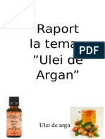 Raport. Ulei de Argan