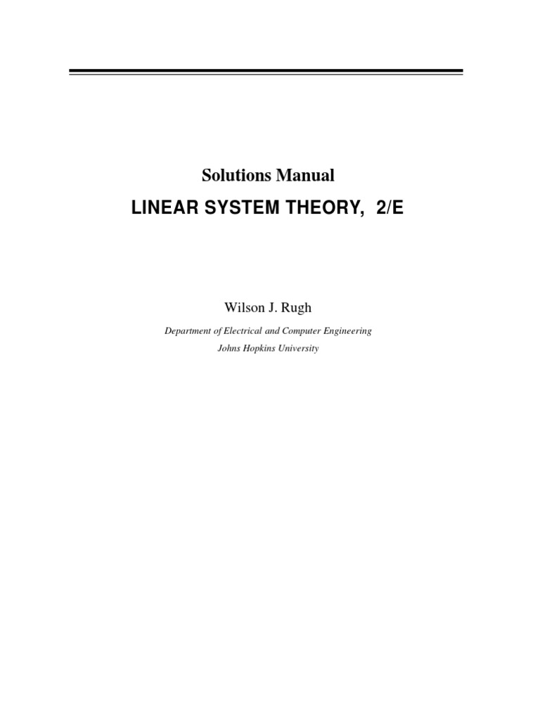 Linear System Theory 2 e Sol Stability Theory Eigenvalues And Eigenvectors Prueba gratuita