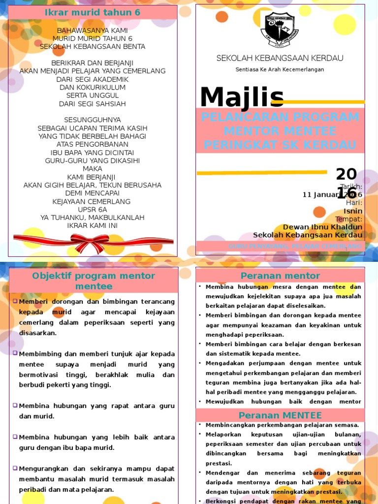Buku Program Mentor Mentee 2016 | PDF