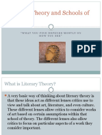 Literary Theory and Schools of Criticism