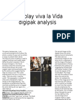 Cold Play - Viva La Vida - Digipak Analysis