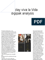 Cold Play Viva La Vida Digipak Analysis