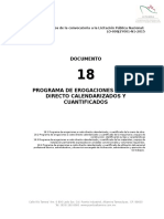 Programa de Erogaciones A Costo Directo Calendarizados Y Cuantificados