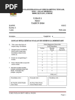 Peperiksaan Pertengahan Tahun 2016 Tahun 5 Sains Kertas 2 MEI