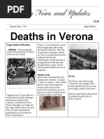 Obituary for Mercutio, Age 18 | PDF | Characters In Romeo And Juliet ...