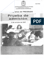 2008 1 Prueba Examen Admision Unal UNacional Sedes Blog de La Nacho