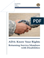 01 Ada Know Your Rights - Returning Service Members With Disabilities Servicemembers Adainfo