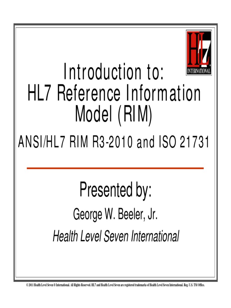 HL7 Reference Information Model | PDF | Healthcare Management | Reference