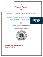 A Project Report On: "Website For Placement Helper Desk"