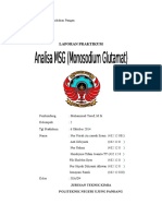 Analisa MSG (Monosodium Glutamat)