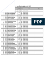 LLB 3 Prov Merit List 2015