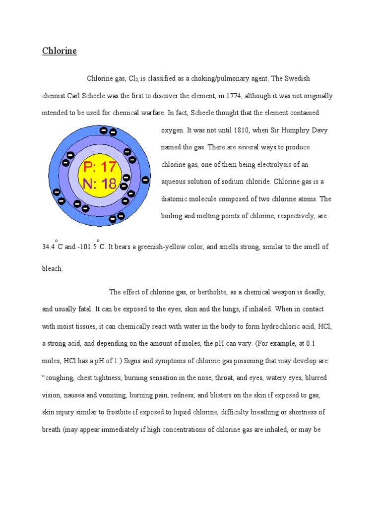 Chlorine, Phosgene, Sodium Cyanide. PDF Chlorine Chronic Obstructive Pulmonary Disease