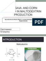 Cassava and Corn Starch in Maltodextrin Production