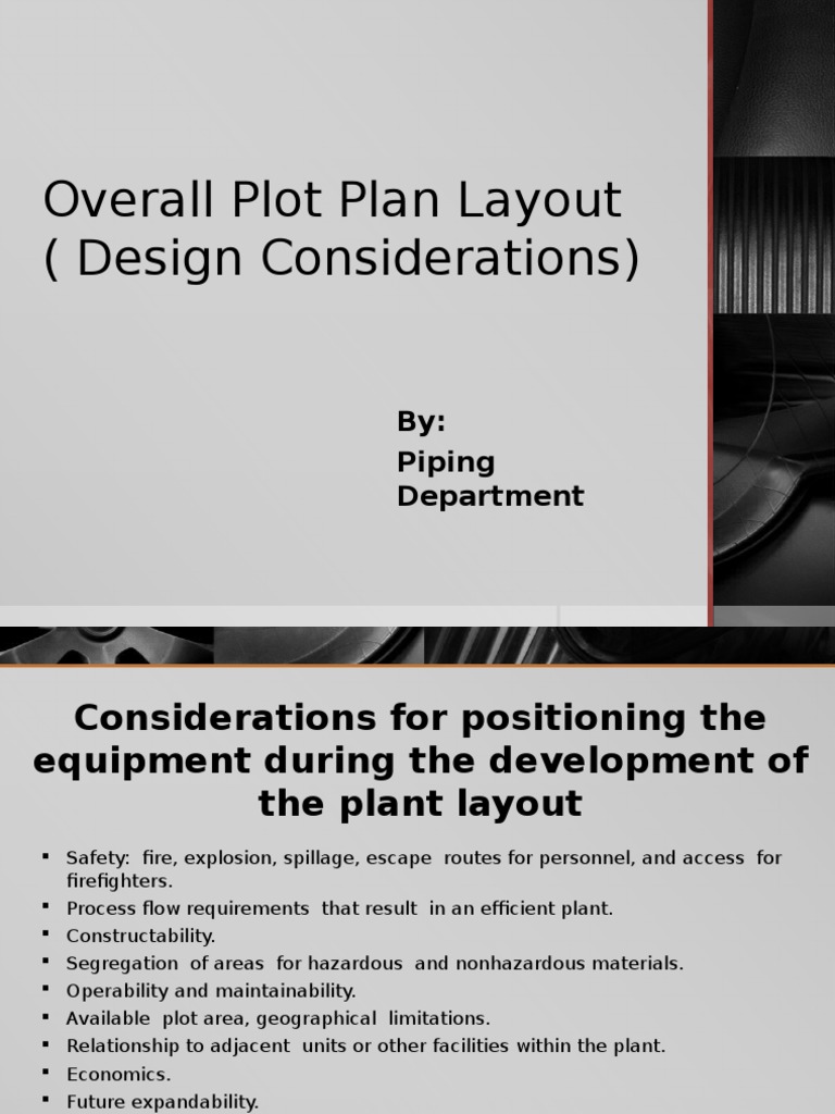 Overall Plot Plan Layout (Design Considerations) | PDF | Furnace | Pump