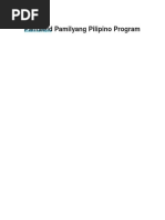 Pantawid Pamilyang Pilipino Program