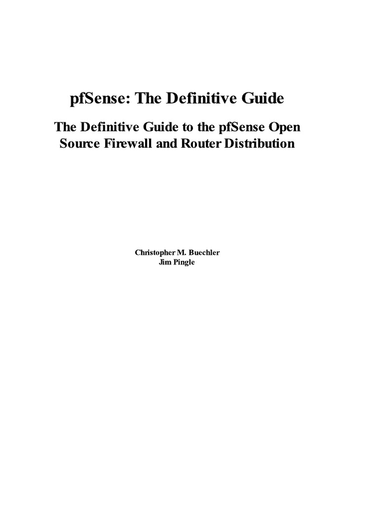 Pfsense The Definitive Guide | PDF