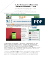 Nasce Riciclo, il web magazine sulle buone pratiche di gestione rifiuti
