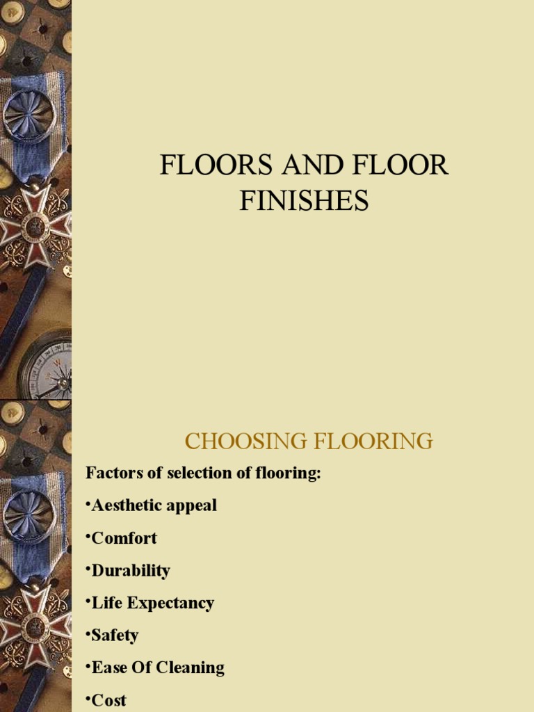 Types of Flooring and Finishes Guide | PDF | Flooring | Tile