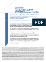 500 Signatories Condemn Sweden and UK Over UNWGAD Assange Reaction