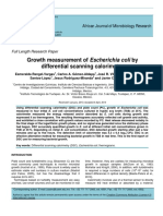 Growth Measurment of E Coli by DSC