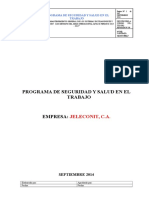 Programa de Seguridad Jeleconit Mantto 2014-2015