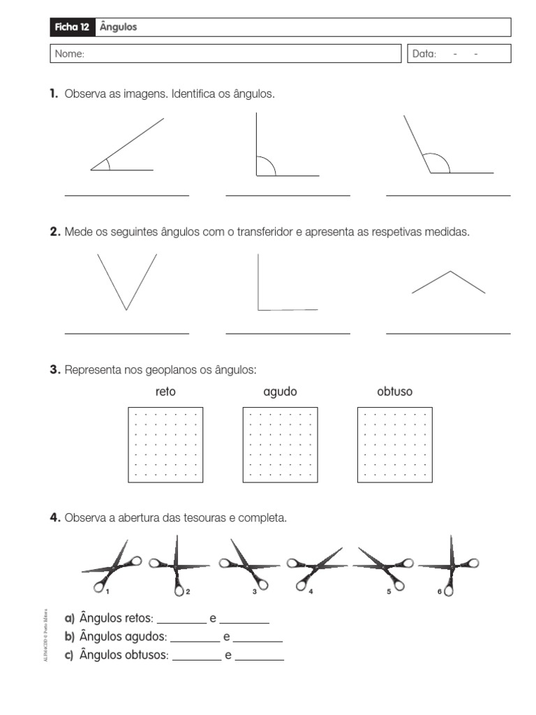 Ângulos 4 Ano | PDF