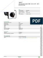 Product Data Sheet: Cam Ammeter Switch CMA - 3L-N - 90° - 20 A - For Ø 22.3 MM