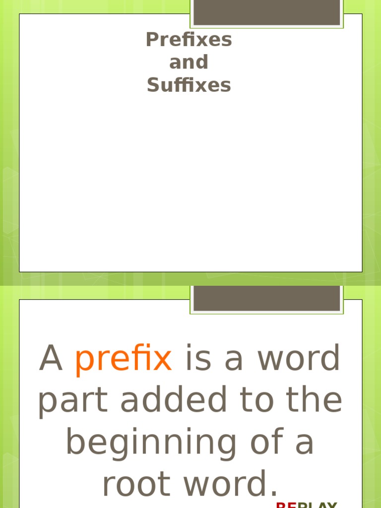 Understanding Prefixes and Suffixes | PDF | Adjective | Noun